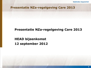 Presentatie NZa-regelgeving Care 2013