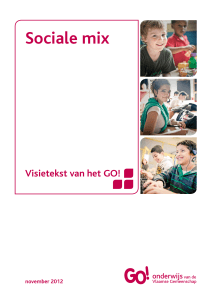 Sociale mix - GO! Onderwijs van de Vlaamse Gemeenschap