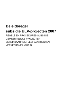 Beleidsregel subsidie BLV