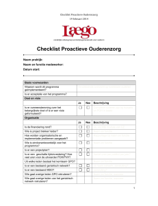 Checklist Proactieve Ouderenzorg