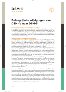 Belangrijkste wijzigingen van DSM-IV naar DSM-5