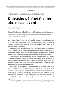 Kunstshow in het theater als sociaal event