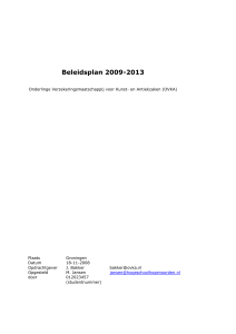 Beleidsplan 2009-2013