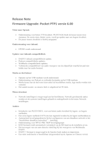 Release Note Firmware Upgrade: Pocket PTP1 versie 6.00