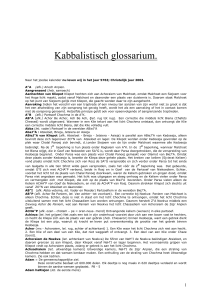 Kabbalistisch glossarium