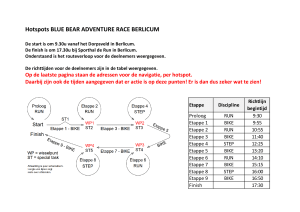 Hotspots BLUE BEAR ADVENTURE RACE BERLICUM