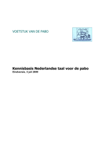 Kennisbasis Nederlandse taal (pabo)