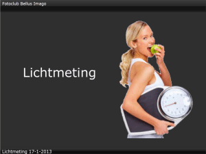 Lichtmeting - Fotoclub Bellus Imago