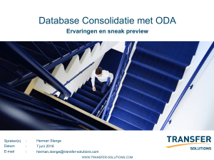 Database Consolidatie met ODA