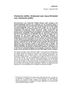 Chemische stoffen: Onderzoek naar nieuw EU