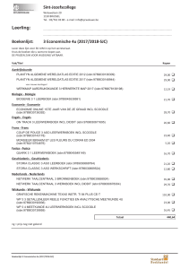 Boekenlijst: Sint-Jozefscollege Leerling: 3 Economische 4u (2017