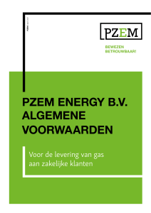 PZEM ENERGY B.V. ALGEMENE VOORWAARDEN