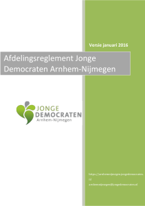 Afdelingsreglement Jonge Democraten Arnhem