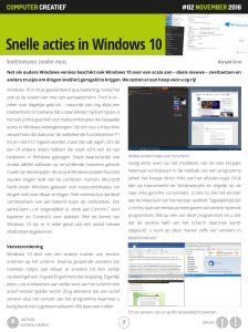 Snelle acties in Windows 10