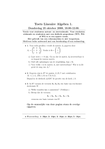 Toets Lineaire Algebra 1.