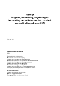 Richtlijn Diagnose, behandeling, begeleiding en beoordeling van