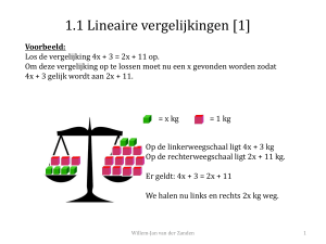 1.1 Lineaire vergelijkingen [1] - Willem