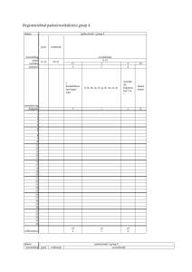 Registratieblad parkeerweekdictees groep 4