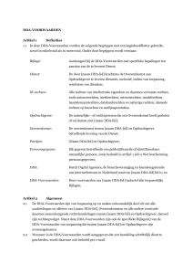 DDA-VOORWAARDEN Definities In deze DDA