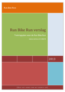 Run Bike Run verslag - portfoliosabinedebruin