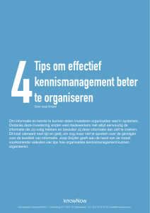 4Tips om effectief kennismanagement beter te organiseren