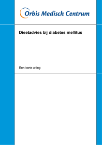 Dieetadvies bij diabetes mellitus - Een korte uitleg