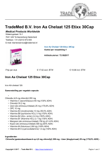 TradeMed B.V. Iron Aa Chelaat 125 Etixx 30Cap