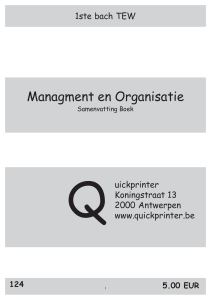 Managment en Organisatie