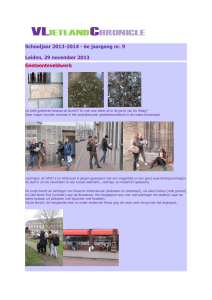 6e jaargang nr. 9 Leiden, 29 november 2013