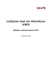 Latijn - Examenblad