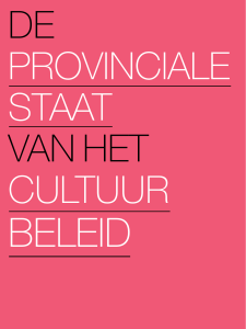 `De Provinciale Staat van het Cultuurbeleid`