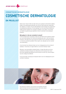 Cosmetische Dermatologie en prijslijst