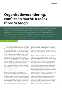 Organisatieverandering, conflict en macht: it takes three to tango