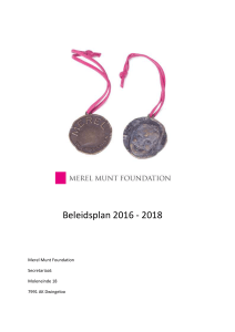 Beleidsplan 2016 - 2018 Merel Munt Foundation Secretariaat