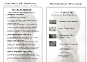Voetbehandeling met Botanical Beauty producten Voetenbad met