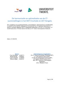 De harmonisatie en optimalisatie van de CT
