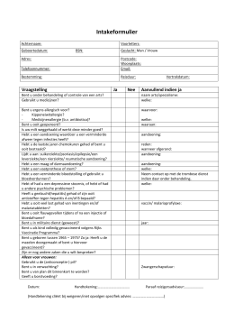 Anamnese formulier orthodontie