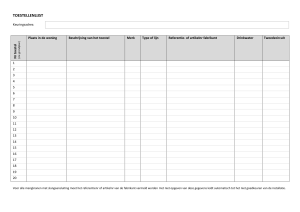 TOESTELLENLIJST Keuringsadres: Nr toestel (zie grondplan