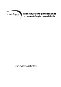 Psoriasis artritis (brochure AZ Sint