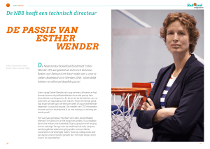de passie van esther wender - Nederlandse Basketball Bond
