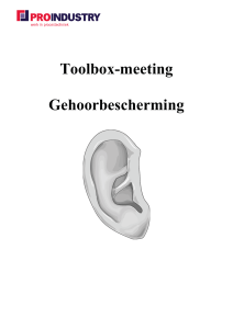 Toolbox-meeting Gehoorbescherming