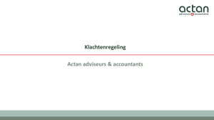 PowerPoint-presentatie - Actan Adviseurs en Accountants Hoofddorp