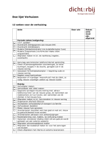 Checklist Verhuizen