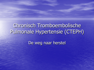 Chronisch Tromboembolische Pulmonale Hypertensie (CTEPH)