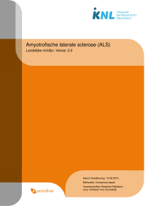 Richtlijn: Amyotrofische laterale sclerose (ALS) (2.0) - ALS