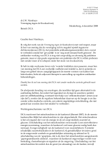 Brief van Braat over DCA - Vereniging tegen de Kwakzalverij