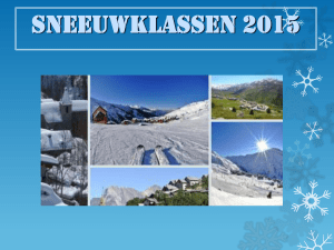 PowerPoint Presentation - Sneeuwklassen Basisschool Klim-Op