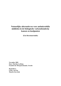 Natuurlijke alternatieven voor antimicrobiële middelen in de