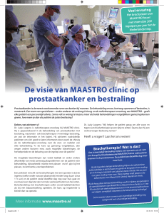 De visie van MAASTRO clinic op prostaatkanker en bestraling