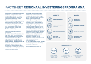 factsheet regionaal investeringsprogramma